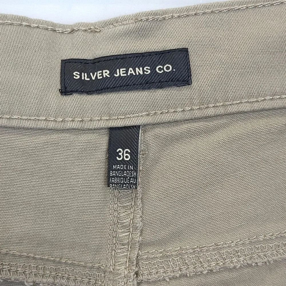 Silver Jeans Co Ashton 1349 Chino Pants Men 36 Beige Causal Khakis Everyday - Picture 8 of 13